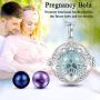 AEONSLOVE Harmony Ball Necklace Star Flower Harmony Ball Music Angel Chime Caller Bell 20mm Wishing Balls Bola Necklaces Jewellery Pregnancy Gifts for Mom Baby Shower Pregnant Women