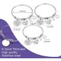 EIGSO Sister Gift The Love Between Sisters is Forever Sister Bracelet Set Sister Gift for Big sis Mid Sis Lil Sis