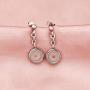 Zuo Bao Mustard Seed Earrings Real Mustard Seed Round Pendant Earrings Religious Jewelry for Baptism Confirmation