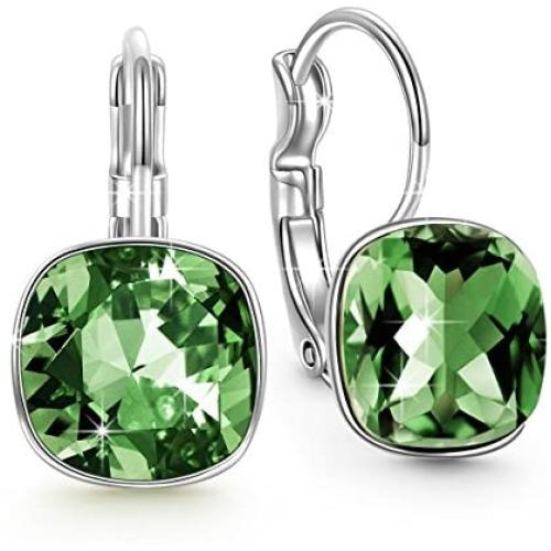QIANSE Mothers Day Earrings Gifts Forest Elf Hypoallergenic Dangle Earrings Made with Crystals from Austria for Pierced Ears, Christmas Birthday Gifts for Her