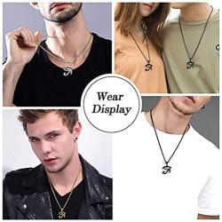 U7 Egyptian Necklace Men Women African Jewelry Stainless Steel Vintage Pharaoh/Ankh Cross Anubis/Eye of Horus Pendant Necklaces with 22 Inch Rope Chain