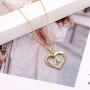 Heart Initial Necklace for Women, 14K Gold Plated Cubic Zirconia Heart Pendant Necklace, Dainty Initial Charm Necklace Alphabet Letter A to Z Initial Jewelry for Women Girls