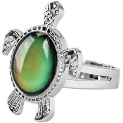 Acchen Mood Rings Mermaid Color Changing Emotional Feeling Adjustable Size Finger Ring