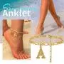 ChainsHouse Ankle Bracelets for Women Initial Anklet, 4.5MM 18K Gold Figaro Cuban Link Anklet Bracelet, Custom Name Gold Anklet with Initials, 22-27CM Adjustable, Send Gift Box