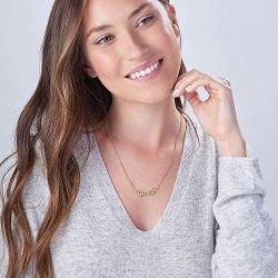 MyNameNecklace Personalized Name Necklace - Personalized Custom Nameplate Pendant Sterling Silver Gold Plated and Solid Gold