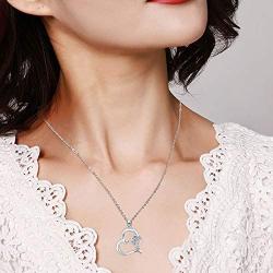 MEDWISE S925 Sterling Silver Summer Palm Tree Necklace Pendant Beach Necklace Jewelry for Women Heart Coconut Areca Tree Necklace Gifts