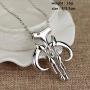 Mandaxxxx Skull Necklace Pendant for SW 9 Cosplay in Alloy Zinc Color Silver Accessory Costume Halloween Carnival Gifts Christmas