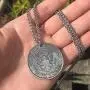 ApinJe Vintage Skull Pendant Coin Necklace Steampunk Jewelry for Men Stainless Steel Chain 27.5 Inches ApinJe Vintage Skull Pendant Coin Necklace Steampunk Jewelry for Men Stainless Steel Chain 27.5 Inches