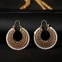 DOUVEI 4 Pairs/Set Indian Jhumka Jhumki Ethnic Dangle Earring Sets for Women Vintage Silver Gold Long Tassel Bell Drop Bollywood Earrings Boho Gypsy Jewelry