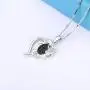POPLYKE Turtle Necklace Sterling Silver Mother and Daughter Son Sea Turtle Heart Pendant Necklace for Women Girls Child for Grandmother Mom