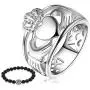Gungneer Stainless Steel Irish Claddagh Ring Friend Love Wedding Celtic Jewelry Accessories Men Women