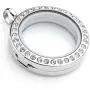Jovivi 25/30mm Living Floating Memory Locket Necklace - 316 Surgical Stainless Steel Round Crystals Magnetic Closure Jovivi 25/30mm Living Floating Memory Locket Necklace - 316 Surgical Stainless Steel Round Crystals Magnetic Closure