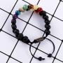 Chakra Bracelet - 7 Chakra Crystal Gemstone Bead Bangle Bracelet for Yoga Meditation, Healing, Anxiety Relax