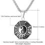 U7 Jewelry Men Women Yoga Necklaces Stainless Steel/18K Gold Plated Taoism Tai Ji Yin Yang Pendant Necklace
