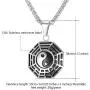 U7 Jewelry Men Women Yoga Necklaces Stainless Steel/18K Gold Plated Taoism Tai Ji Yin Yang Pendant Necklace