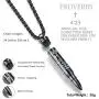 Reve Bible Verse Proverbs 4:23 Stainless Steel Cross Bullet Pendant Necklace for Men, 20-24 Inches Chain Reve Bible Verse Proverbs 4:23 Stainless Steel Cross Bullet Pendant Necklace for Men, 20-24 Inches Chain