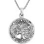 AeraVida Mystic Celtic Frame Eternal Tree of Life .925 Sterling Silver Pendant Necklace