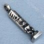 Polynesian Tribal Surfer Beach Jewelry Saipanese Maori Hawaiian Tiki Kane Ku-Lono-Kane-Kanaloa Maori Protection Amulet Pewter Boys Mens Pendant Necklace Charm for men N4 w Silver Ball Chain