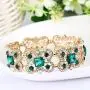 EVER FAITH Austrian Crystal Art Deco Butterfly Bridal Elastic Stretch Bracelet Gold-Tone EVER FAITH Austrian Crystal Art Deco Butterfly Bridal Elastic Stretch Bracelet Gold-Tone