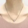 HIXIN Initial Letter V Necklac 18K Rose Gold Plated First Name Chain Choker Necklace with Handshake Embrace Pendant Barber Necklace Jewelry Gift for Womens or Girl