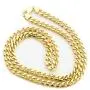 9mm Miami Cuban Link Chain for Men Women Boys 14K Real Gold Plated Diamond Cut Chocker with Solid Strong Clasp 14ct Gift Jewelry