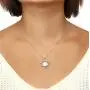 CanB Crystal Sun Pendant Necklaces Chain Jewelry for Women Girls (Silver)
