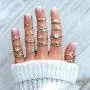 FUTIMELY Boho Retro Stackable Rings Sets for Teen Girls Women,Peak Sea Wave Compass Turquoise Rhinestone Knuckle Joint Finger Kunckle Nail Ring Sets FUTIMELY Boho Retro Stackable Rings Sets for Teen Girls Women,Peak Sea Wave Compass Turquoise Rhinestone Knuckle Joint Finger Kunckle Nail Ring Sets