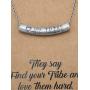 Quan Jewelry Love My Tribe Tube Bar Pendant Necklace, Gifts for Women Tribes Jewelry with Life Quotes on Inspirational Greeting Card, Adjustable 16'' to 18''