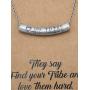 Quan Jewelry Love My Tribe Tube Bar Pendant Necklace, Gifts for Women Tribes Jewelry with Life Quotes on Inspirational Greeting Card, Adjustable 16'' to 18''