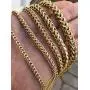 HarlemBling Mens Real Solid Franco Chain - 14k Gold Over Stainless Steel - 3mm 4mm 5mm 6mm 8mm - 18-30'' HarlemBling Mens Real Solid Franco Chain - 14k Gold Over Stainless Steel - 3mm 4mm 5mm 6mm 8mm - 18-30''