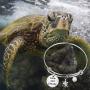 CYTING Turtle Bracelet Slow and Steady Sea Turtle Expandable Wire Bangle Bracelet Beach Jewelry for Turtle Lover Gift