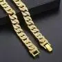 HUAMING 13mm Mens Iced Out Chain Necklace Hip Hop Gold Tone CZ Miami Cuban Link Chain Choker Necklace 18-26inchs HUAMING 13mm Mens Iced Out Chain Necklace Hip Hop Gold Tone CZ Miami Cuban Link Chain Choker Necklace 18-26inchs