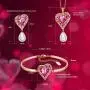 CDE Cupid Love Necklace Set Double Chain Three Jewelry Sets Bracelet Earrings Sterling Silver Arrow Earrings Christmas Jewelry Gifts for Women