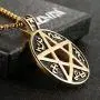 HZMAN Supernatural Devils Trap Symbol Sigil Stainless Steel Pendant Necklace Pentagram Anti Possession HZMAN Supernatural Devils Trap Symbol Sigil Stainless Steel Pendant Necklace Pentagram Anti Possession