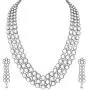 Aheli Indian Bollywood Style Wedding Party Faux Kundan Necklace with Earrings Set Ethnic Fashion Jewelry for Women