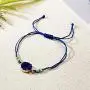 HUNO 4Pcs/Pack Handmade Druzy Wrap Friendship Braided Bracelet Adjustable Wrist Cord Beaded Bracelet for Women Girls Wish Card Jewelry