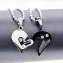 Uloveido Stainless Steel Mens Womens Couples Pendant Necklace Love Heart CZ Puzzle Matching Fashion Jewelry Gifts (9 clolors to Choose) SN102