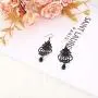 Udalyn Black Lace Gothic Lolita Jewelry Set for Women Lace Necklace with Bracelet and Earrings Set for Halloween Christmas Costume