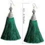 Me&Hz Women Girls Tassel Dangle Earrings Long Fringe Drop Silver Boho Ethnic Earring with Tassels Me&Hz Women Girls Tassel Dangle Earrings Long Fringe Drop Silver Boho Ethnic Earring with Tassels