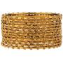 Efulgenz Indian Style Bollywood Antique Traditional 14 K Gold Plated Wedding Bridal Bracelet Bangle Set Jewelry (12 Pc)