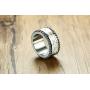 XUANPAI Stainless Steel Buddhist Mantra Om Mani Padme Hum Spniner Ring Urn Nekclace,Religion Jewelry Set