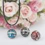 EUDORA Harmony Ball Moon and Star Music Chime Ball Pendant Necklace for Women Baby Girls Nice Jewellry Charming Gift, 45inch