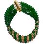 aczuv 5 Rows Nigerian Beads Jewelry Set African Beads Necklace Wedding Party Jewelry Sets
