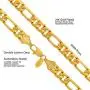 LIFETIME JEWELRY 9mm Figaro Chain Necklace 24k Real Gold Plated for Men and Teen LIFETIME JEWELRY 9mm Figaro Chain Necklace 24k Real Gold Plated for Men and Teen