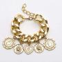 Denifery Gold Chain Bracelets Set for Women Adjustable Fashion Paperclip Link Italian Cuban Chunky Chain Bracelets Jewelry for Women Girls (Style 4)