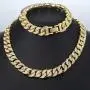 HUAMING 13mm Mens Iced Out Chain Necklace Hip Hop Gold Tone CZ Miami Cuban Link Chain Choker Necklace 18-26inchs HUAMING 13mm Mens Iced Out Chain Necklace Hip Hop Gold Tone CZ Miami Cuban Link Chain Choker Necklace 18-26inchs