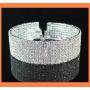 8-row Eight Rows Clear White Austrian Rhinestone Crystal Choker Necklace Collar Dance Party Wedding N077s Silver