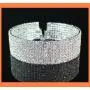 8-row Eight Rows Clear White Austrian Rhinestone Crystal Choker Necklace Collar Dance Party Wedding N077s Silver