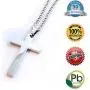 Linda Roberts Jewelry Christian Cross Pendant Necklace with Chain Mens Womens Stainless Steel Simple Style Linda Roberts Jewelry Christian Cross Pendant Necklace with Chain Mens Womens Stainless Steel Simple Style