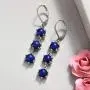 Shop LC Round Lapis Lazuli Stylish Dangle Drop Earrings Fashion Costume Prom Jewellery for Women Mothers Day Gifts